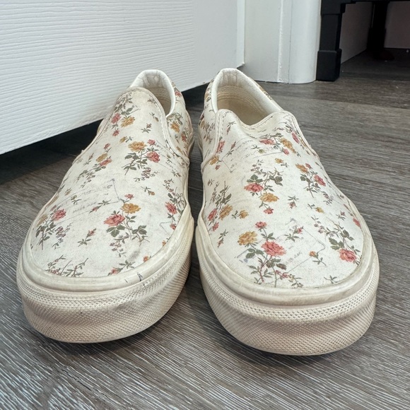 Vans Off-White Floral Slip-On Sneakers - Picture 4 of 5